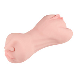 Naturnaher Masturbator mit 3 Liebesöffnungen, 22 cm