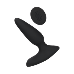 Smooth Vibrating Anal Plug with Remote Control , 11,7 cm