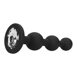 Silicone Beaded Diamond Butt Plug, 11,4 cm