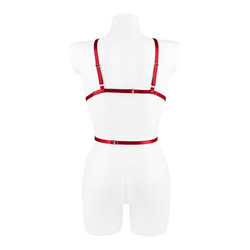 Brust-Harness mit Herz-Ringen