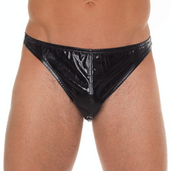 Körpernaher Tanga im Wet Look
