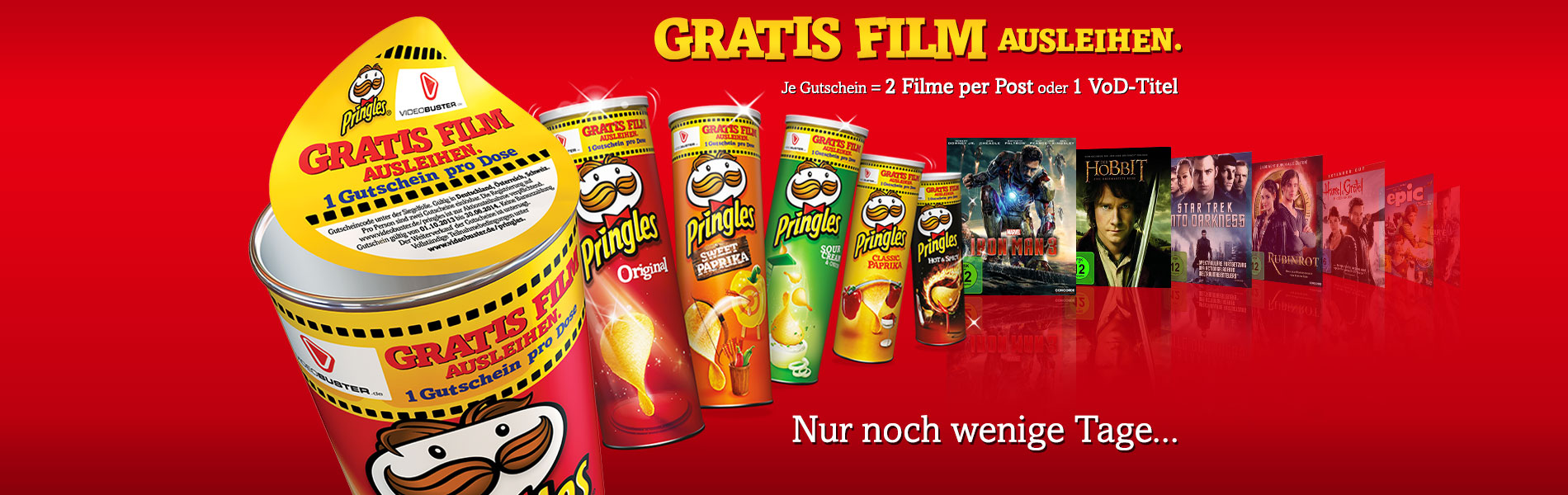 Gratis Film ausleihen mit Pringles und VIDEOBUSTER.de