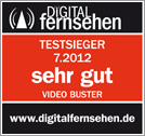 Test Sehr Gut bei digitalfernsehen.de - Testsieger 2012 Online Videothek